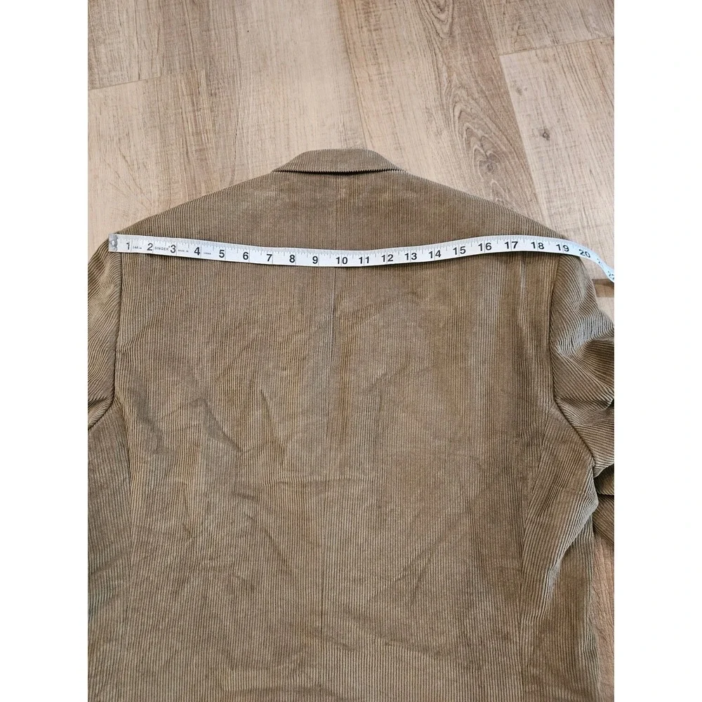 Lauren Ralph Lauren Corduroy Sport Coat Blazer Mens 40R Tan Cotton Bird Lining